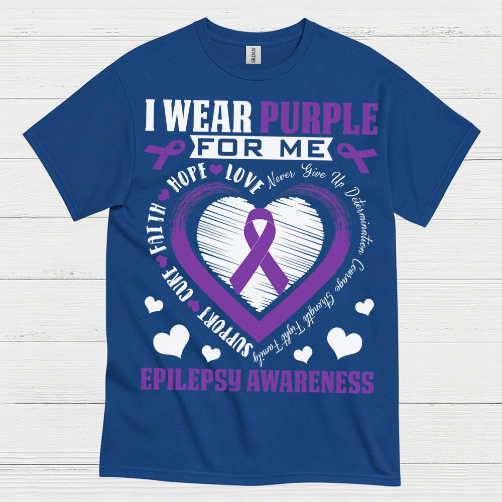 I Wear Purple Epilepsy Awareness T Shirt