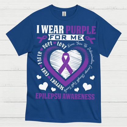 I Wear Purple Epilepsy Awareness T Shirt