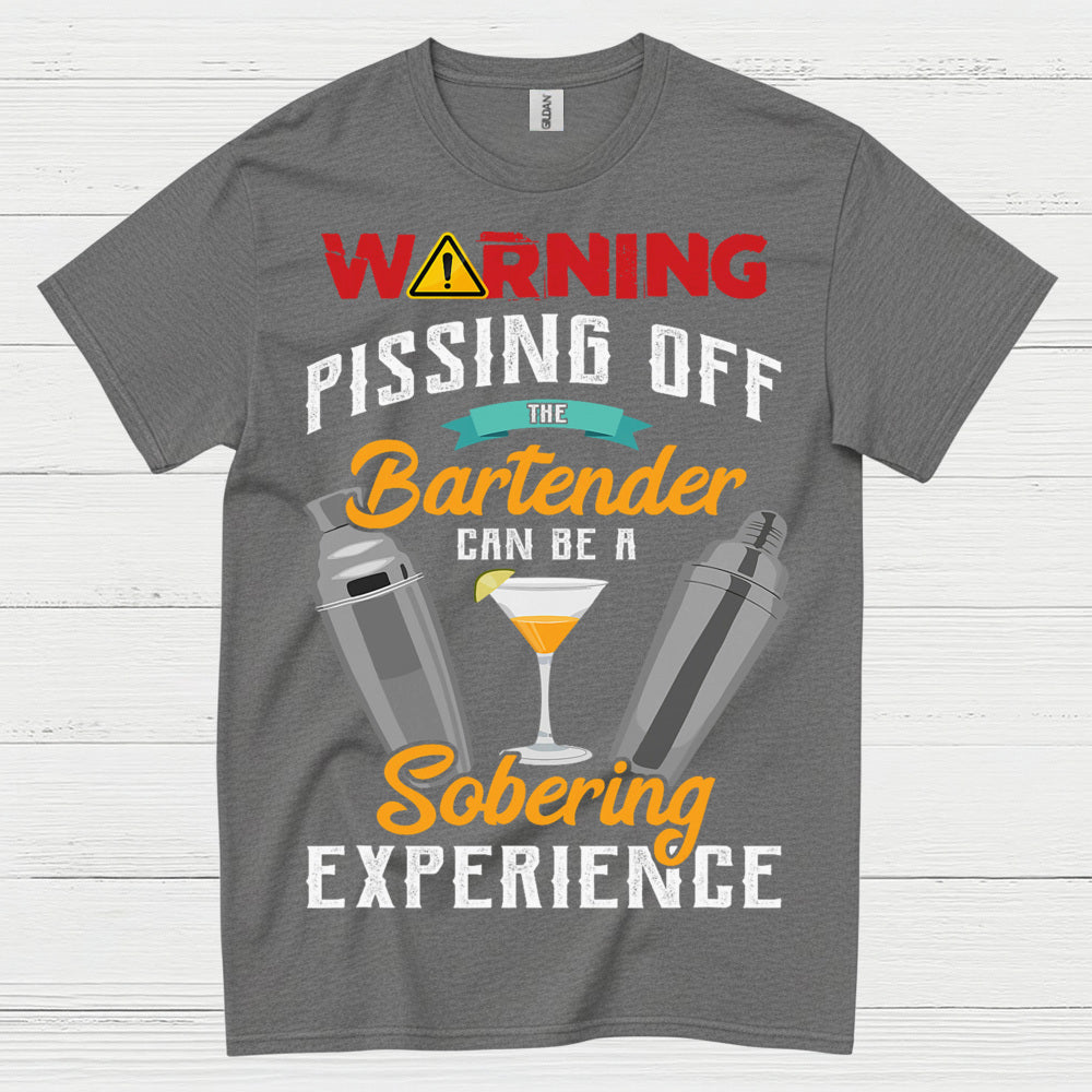Warning Bartender Sobering Experience T Shirt