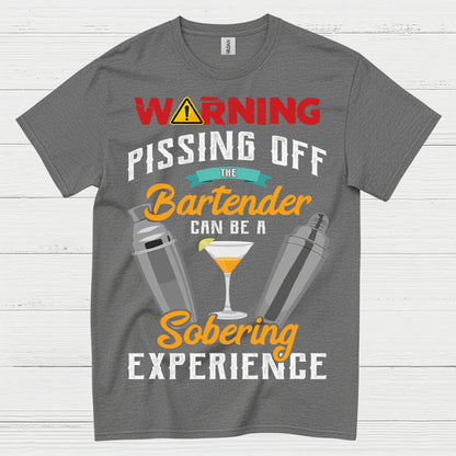 Warning Bartender Sobering Experience T Shirt