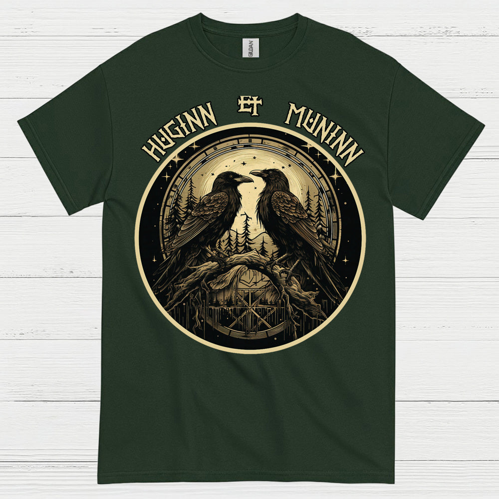 Huginn And Muninn Raven T Shirt