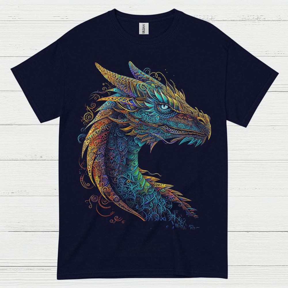 Colorful Dragon Head T Shirt
