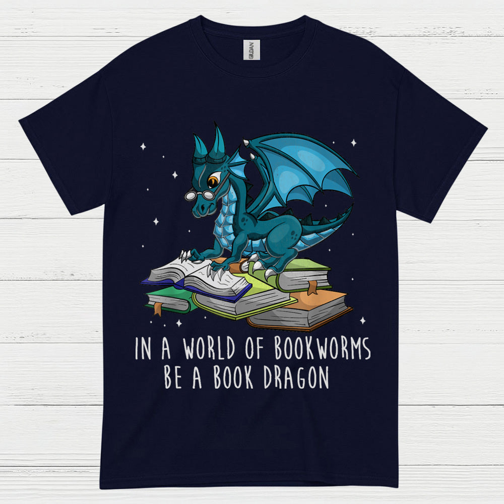 Book Dragon Reading T Shirt