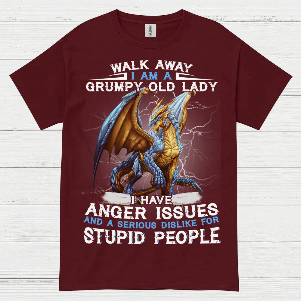 Grumpy Old Lady Dragon T Shirt