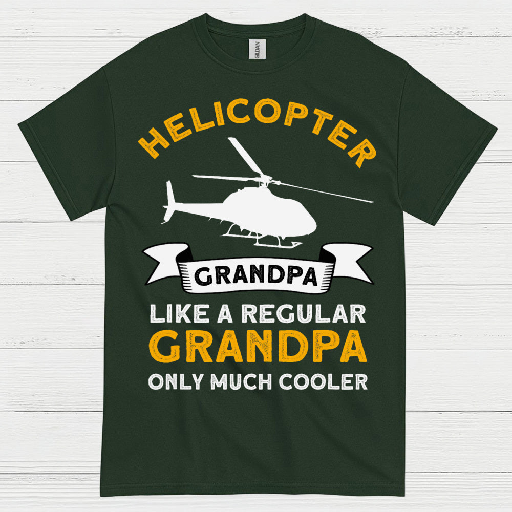 Helicopter Grandpa Much Cooler Aviation T Shirt