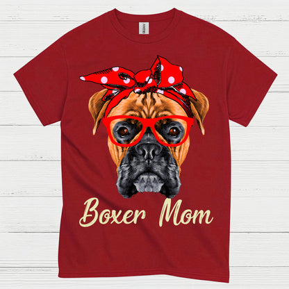 Boxer Mom Cute Dog T Shirt