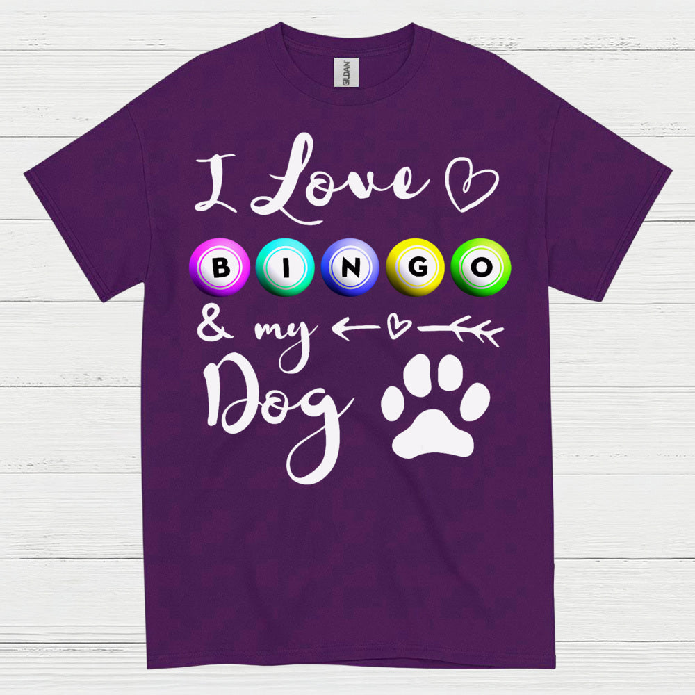 I Love Bingo And My Dog T Shirt