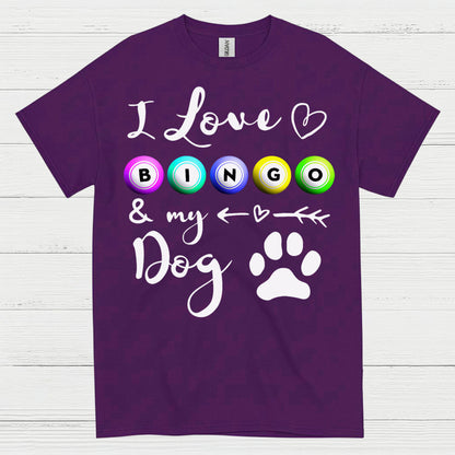 I Love Bingo And My Dog T Shirt
