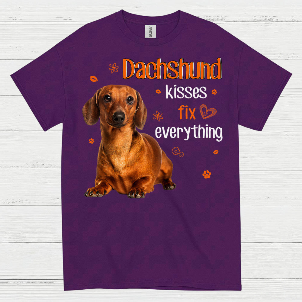 Dachshund Mama Tie Dye Silhouette T Shirt