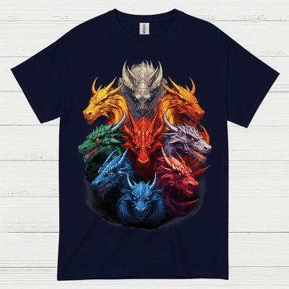 Colorful Dragon Heads T Shirt