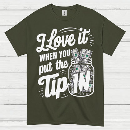 Tip Jar Love Bartender Humor T Shirt