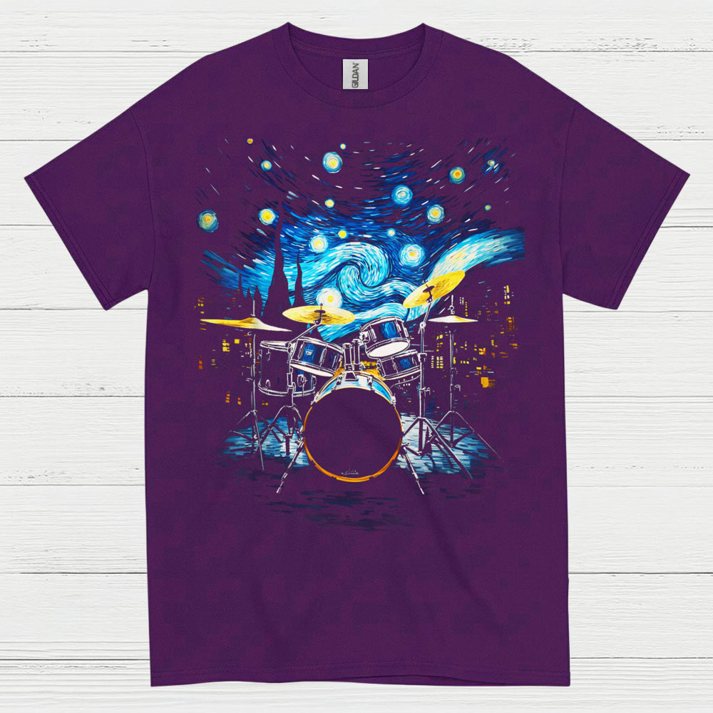 Starry Night Drummer T Shirt