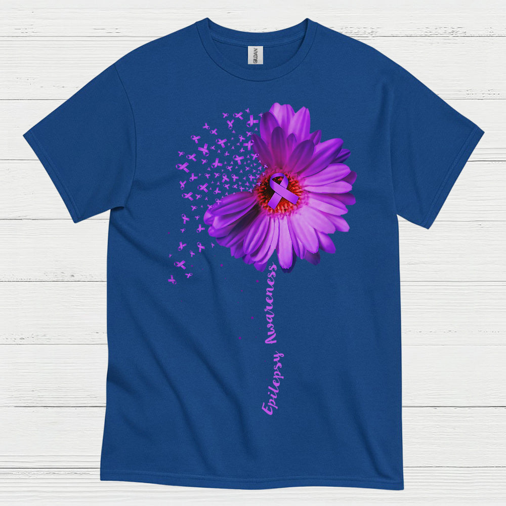 Purple Flower Epilepsy Awareness T Shirt
