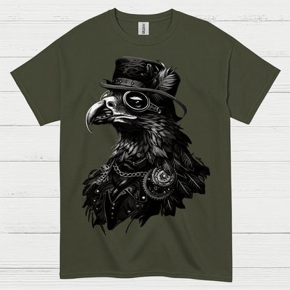 Steampunk Raven Gothic Mechanical Vintage T Shirt
