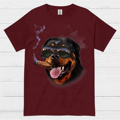 Cool Dog Smoking Cigar Funny T Shirt