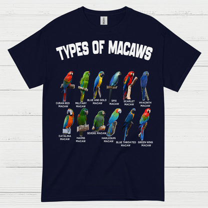 Types Of Macaws Educational T Shirt