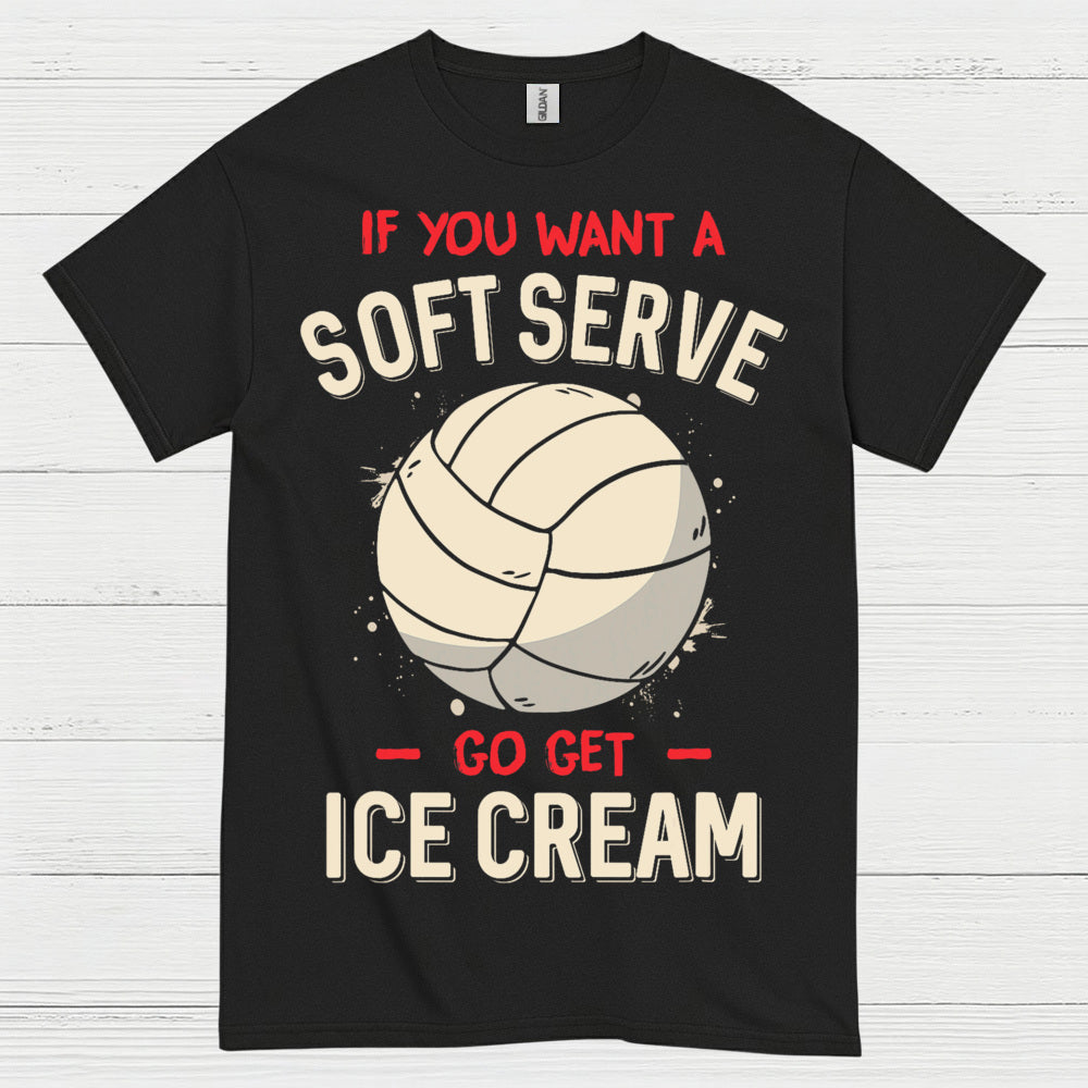 Soft Serve Volleyball Humor T Shirt