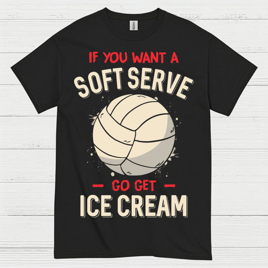 Soft Serve Volleyball Humor T Shirt