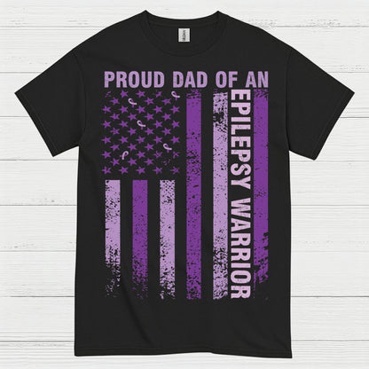 Proud Dad Epilepsy Warrior Flag T Shirt