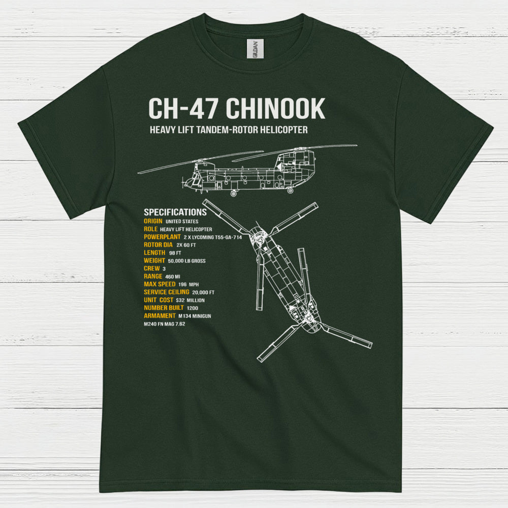 CH-47 Chinook Heavy Lift Aviation T Shirt