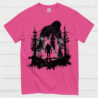Dark Forest Bigfoot Silhouette T Shirt