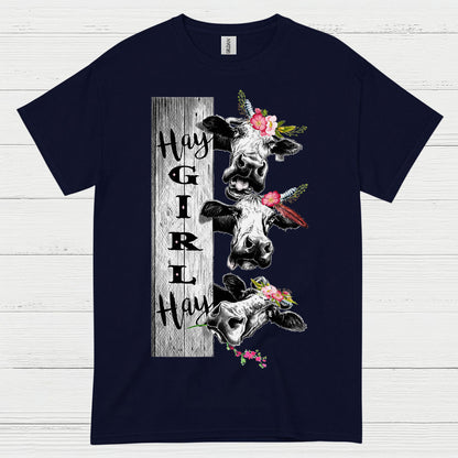 Hay Girl Hay Funny Cow T Shirt