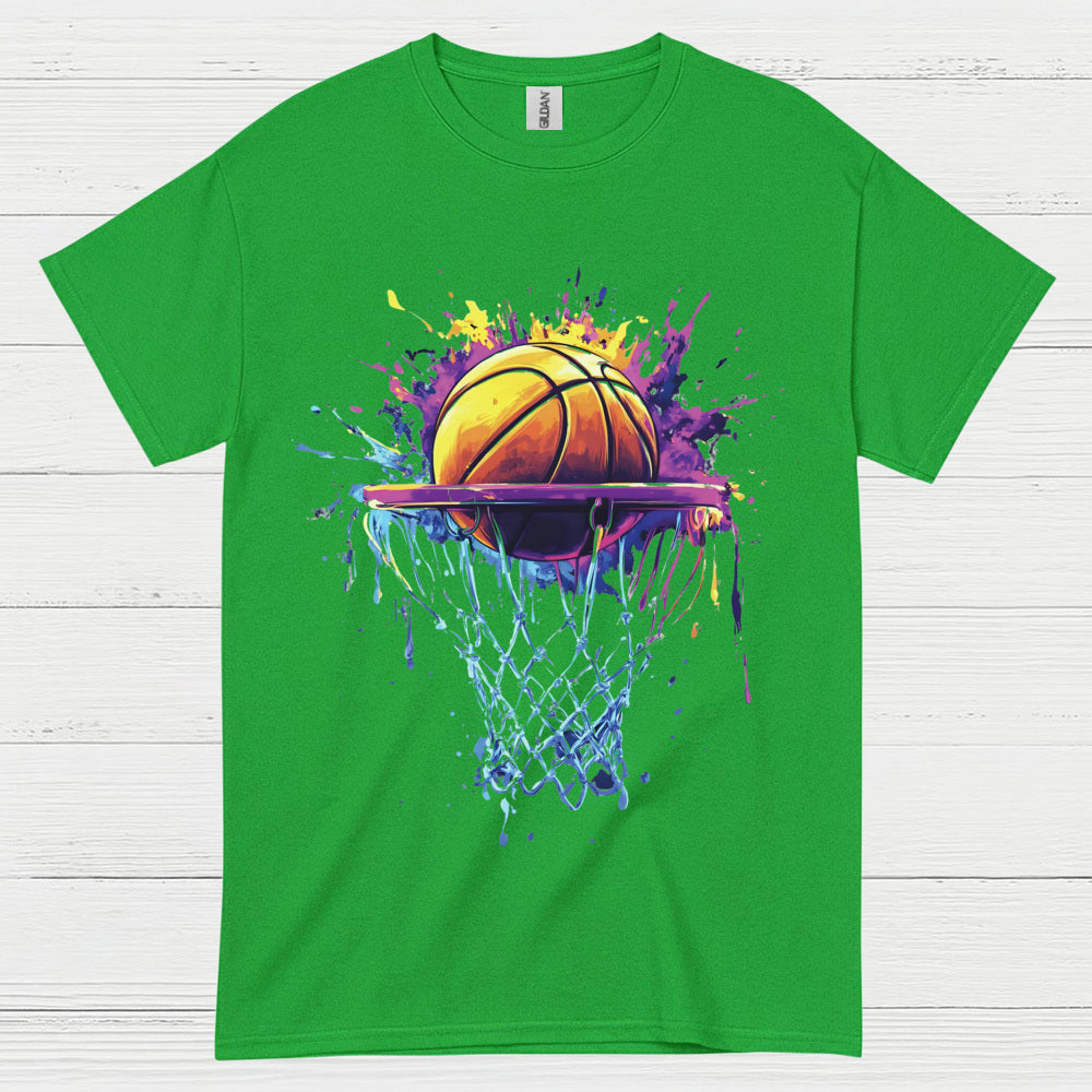 Color Splash Basketball Hoop T Shirt