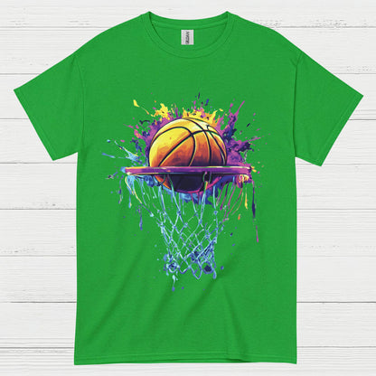 Color Splash Basketball Hoop T Shirt