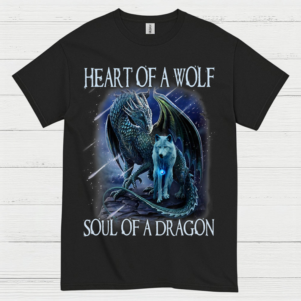 Spirit of the Wolf and Dragon T Shirt