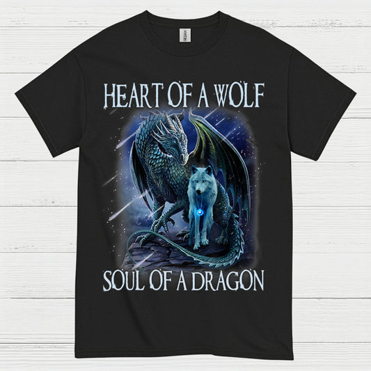 Spirit of the Wolf and Dragon T Shirt