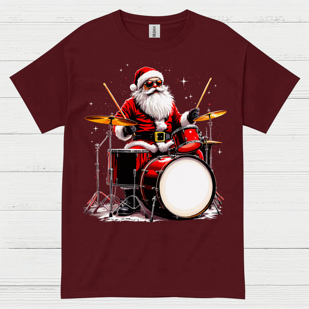 Santa Drummer T Shirt