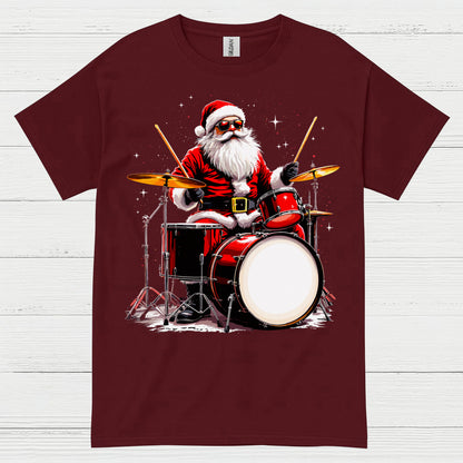 Santa Drummer T Shirt