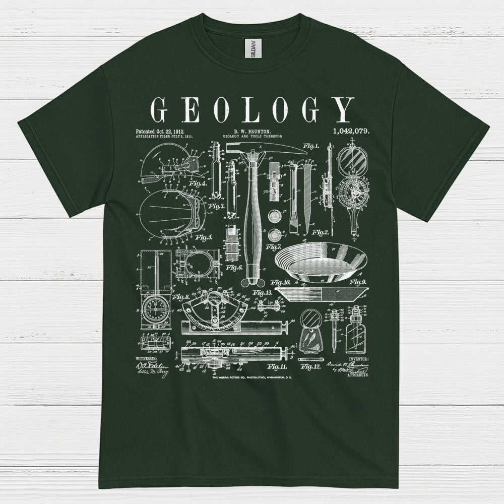 Geology Blueprint Diagram T Shirt