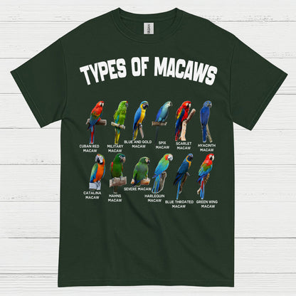Types Of Macaws Educational T Shirt