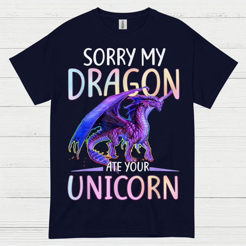 Funny Dragon And Unicorn T Shirt