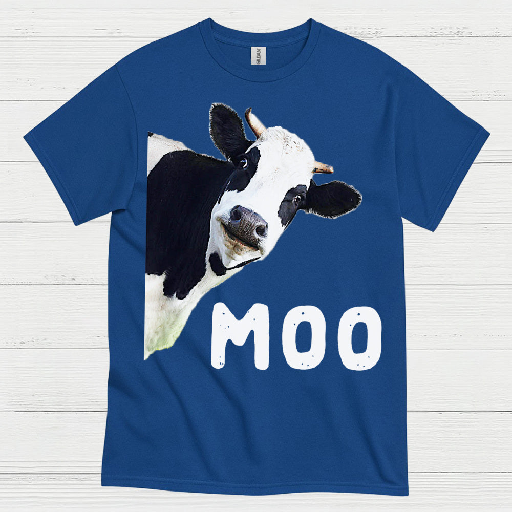 Moo Funny Cow Peekaboo T Shirt