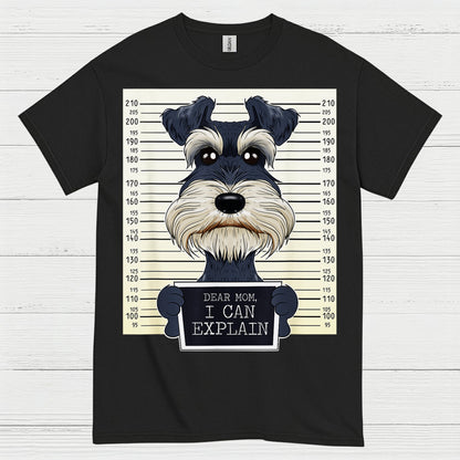 Funny Schnauzer Mugshot Dog Lover T Shirt