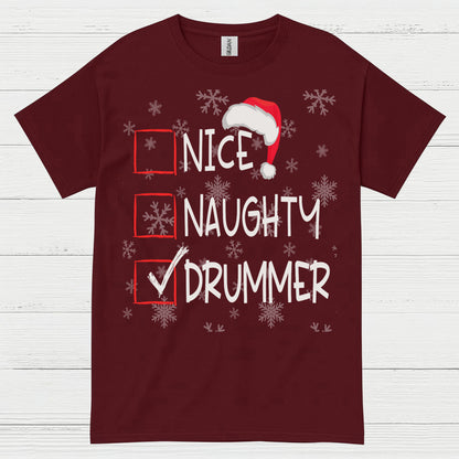 Checked Drummer Christmas T Shirt