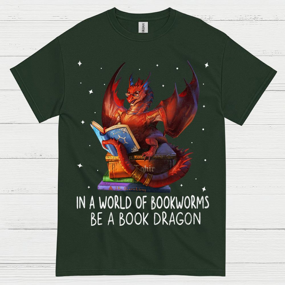In A World Of Bookworms Be A Book Dragon T Shirt