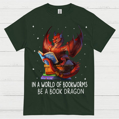 In A World Of Bookworms Be A Book Dragon T Shirt