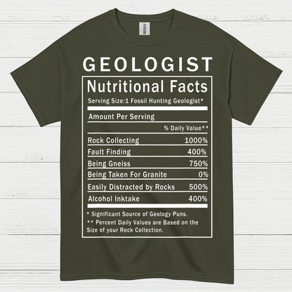 Geologist Nutritional Facts T Shirt