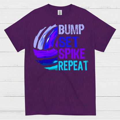 Bump Set Spike Repeat Volleyball T Shirt