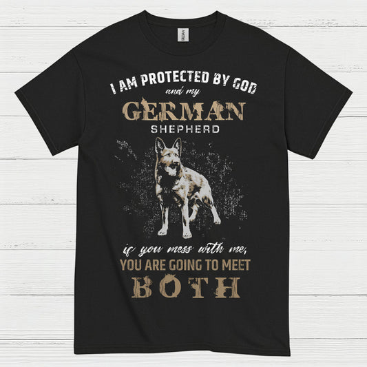 Protected By God And German Shepherd T Shirt