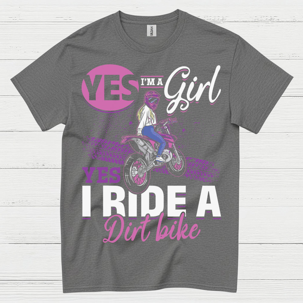 Yes I Ride A Dirt Bike Girl T Shirt