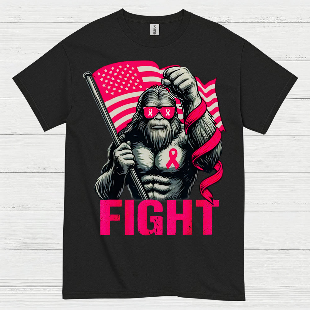 Fight Breast Cancer Bigfoot T Shirt