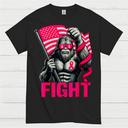 Fight Breast Cancer Bigfoot T Shirt
