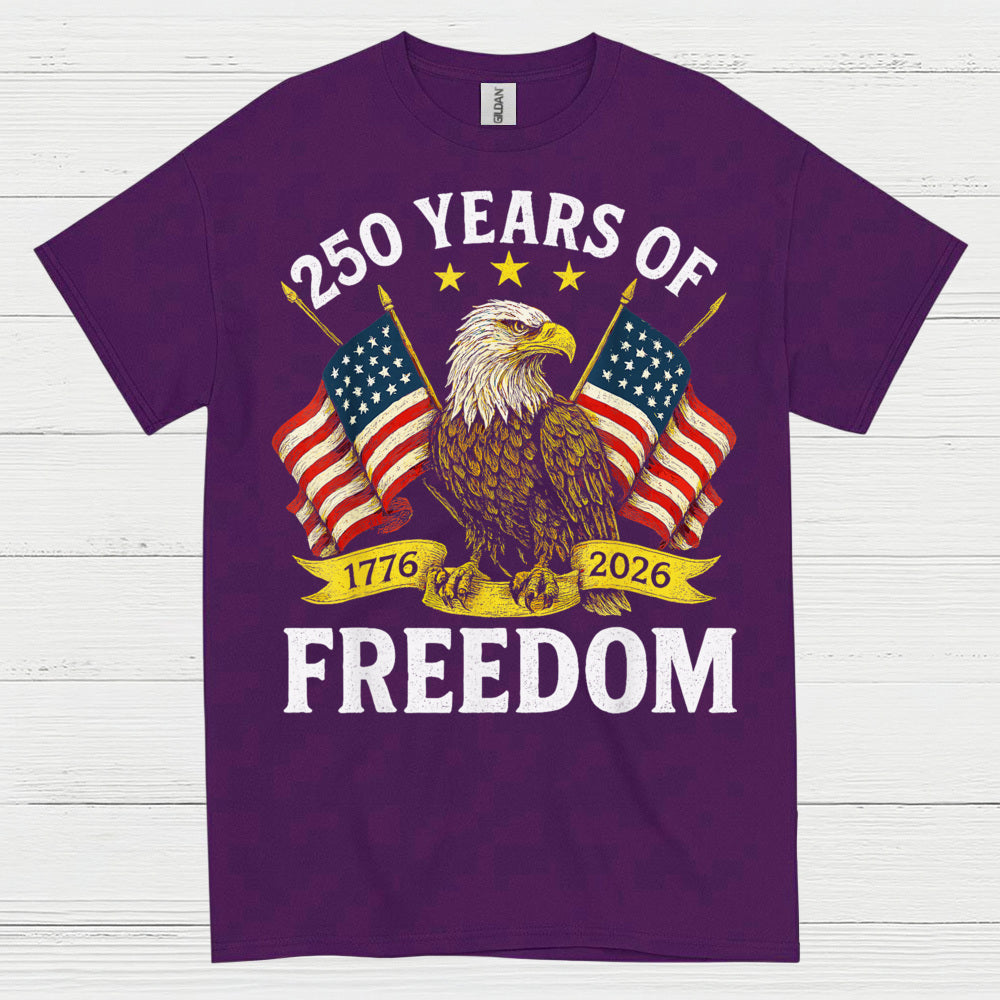 250 Years Of Freedom American Eagle Patriotic T Shirt