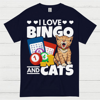 I Love Bingo And Cats T Shirt