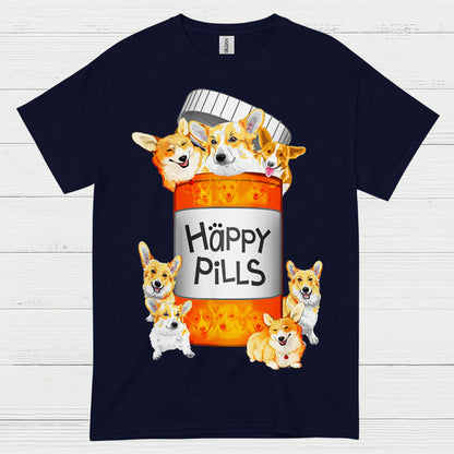 Happy Pills Corgi Dog T Shirt