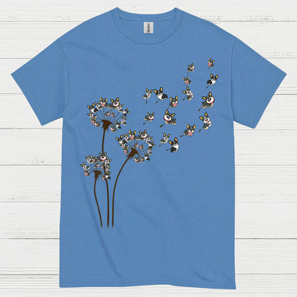 Corgi Dandelion Whimsical Art T Shirt